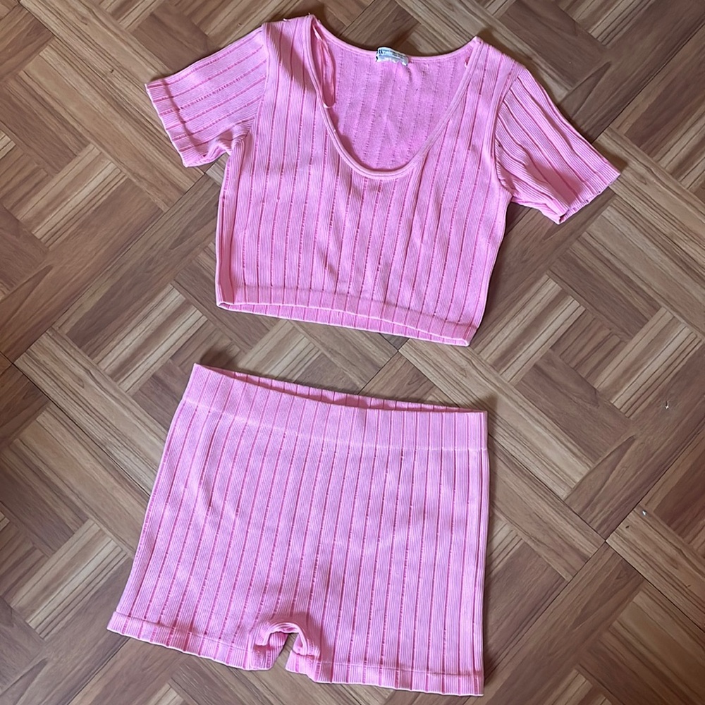 Zara Pink Two Piece Set